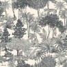 Caselio|Papier peint jungle tropicale noir et blanc|Figuratif