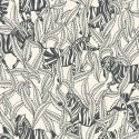 Caselio|Papier peint zèbres africains style ethnique noir et blanc|Ethnique