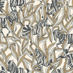 Caselio|Papier peint jaguar et palmiers style art déco|Art Déco