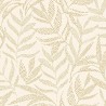 Caselio|Papier peint fleurs style moderne blanc et or|Moderne