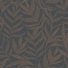 Caselio|Moderne Blumentapete schwarz kupfer|Modern