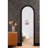 Caselio|Papier peint fleurs modernes noir et cuivre|Moderne