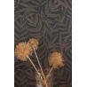 Caselio|Moderne Blumentapete schwarz kupfer|Modern