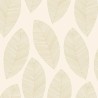 Caselio|Papel pintado hojas grandes blanco y dorado|Minimalista
