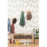 Caselio|Floral wallpaper with large leaves black and white|Minimalist