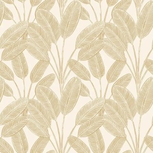 Caselio|Papier peint feuilles d’eucalyptus blanc|Papier Peint