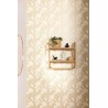 Caselio|Banana leaves wallpaper white and gold|Wallpaper