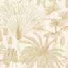 Caselio|Tropical palm grove wallpaper white and gold|Contemporary
