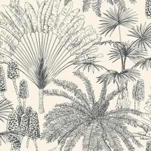 Grandeco|Papier peint feuilles tropicales cumaru vert|Moderne