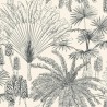 Caselio|Tropical palm grove wallpaper black and white|Contemporary
