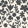 Caselio|Minimalistische Blumentapete schwarz weiß|Minimalistisch