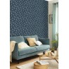 Caselio|Minimalist floral wallpaper in terracotta brown|Wallpaper