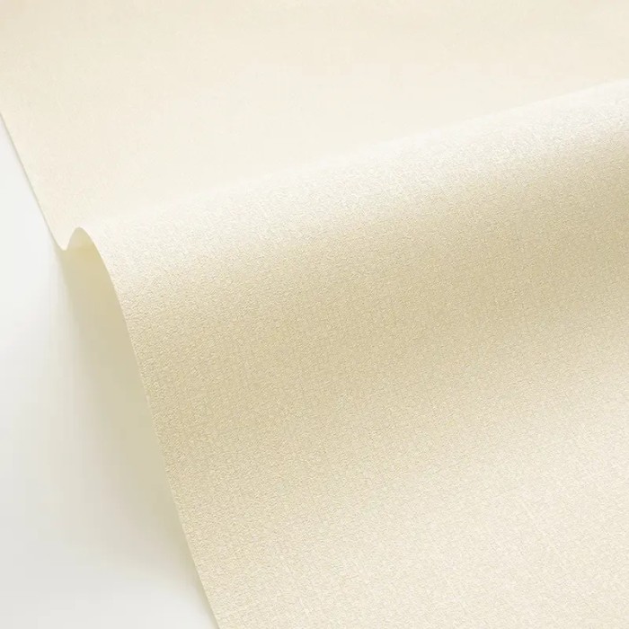 Caselio|Beige- und cremefarbene Stoffoptik-Tapete|Tapeten