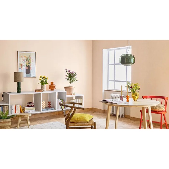 Caselio|Papel pintado efecto textil tono beige pralín|Imitacion Rafia