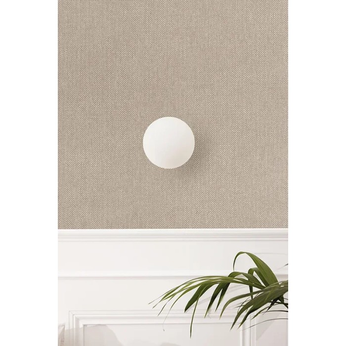 Caselio|Taupe brown fabric look wallpaper|Wallpaper