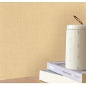 Caselio|Papel pintado efecto textil amarillo|Imitacion Rafia