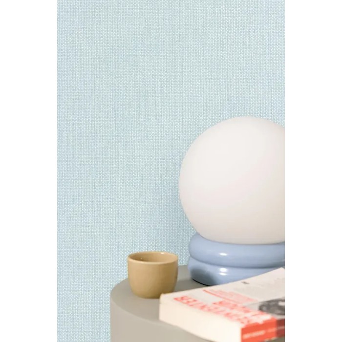 Caselio|Light blue fabric look wallpaper|Wallpaper