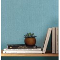 Caselio|Blaue Textiltapete|Tapeten