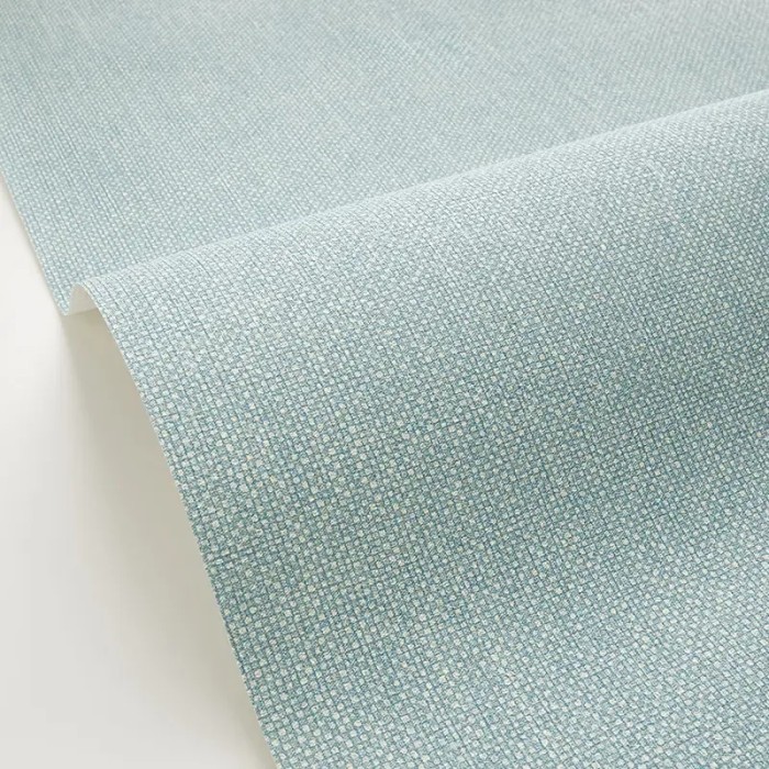 Caselio|Blue fabric look wallpaper|Raffia Imitation