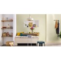Caselio|Lichen green imitation textile wallpaper|Wallpaper