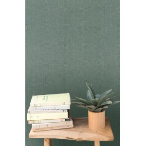 Caselio|Papel pintado efecto yute verde|Papel Pintado 2