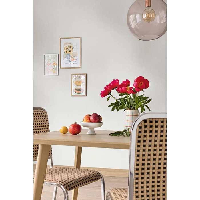 Caselio|Pearl grey fabric look wallpaper|Wallpaper