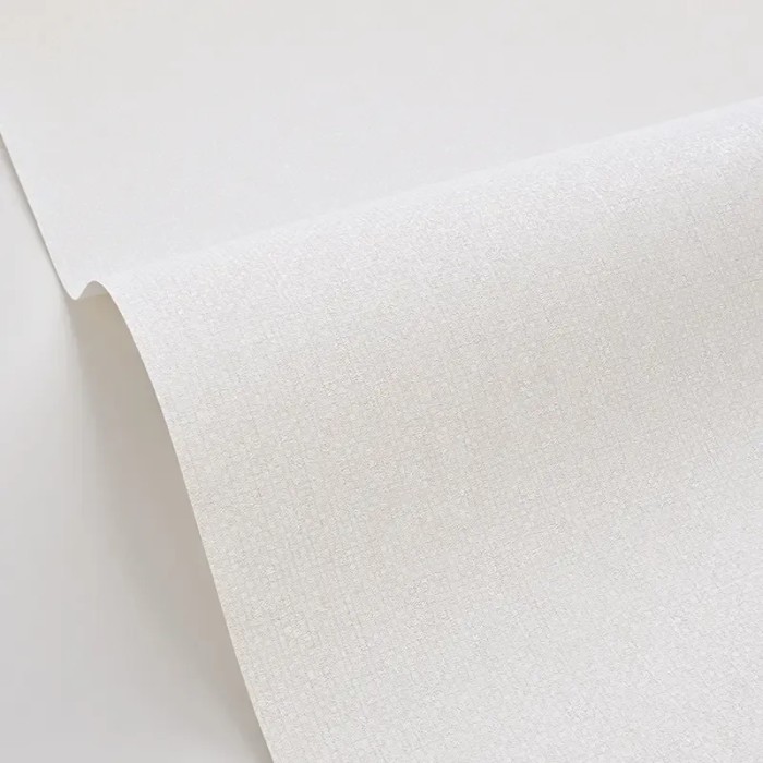 Caselio|Pearl grey fabric look wallpaper|Wallpaper