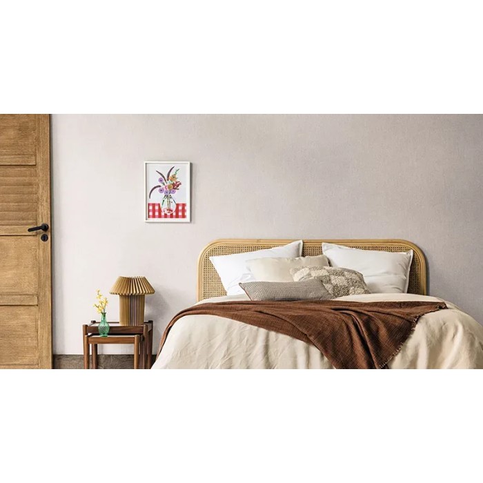 Papel pintado con aspecto textil gris - Caselio Damier 104999564