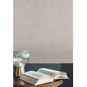 Caselio|Ash grey fabric effect wallpaper|Wallpaper