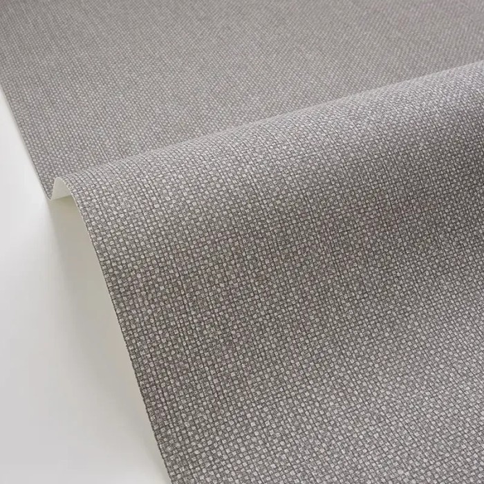 Caselio|Papier peint imitation textile gris pierre|Imitation Raphia