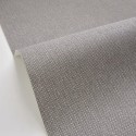 Caselio|Steingraue Imitat-Textiltapete|Raffiaimitation