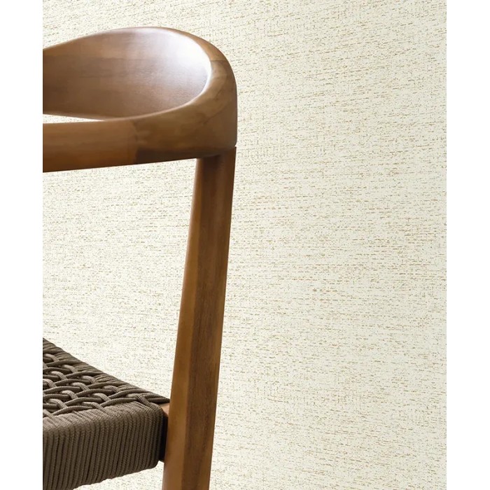 Caselio|White and gold textile wallpaper|Wallpaper
