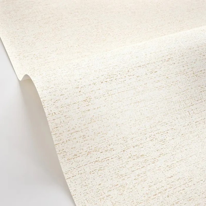 Caselio|Papier peint textile blanc et doré|Papier Peint