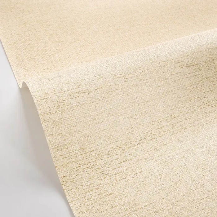 Caselio|Papel pintado textil beige y dorado|Papel Pintado