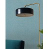 Caselio|Turquoise and gold fabric look wallpaper|Wallpaper