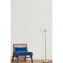 Caselio|Grey and silver metallic fabric effect wallpaper|Wallpaper