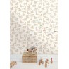 Caselio|Papier peint enfant dessins de léopards blanc et doré|Jeunesse