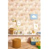 Caselio|Papier peint enfant & junior forêt arbres rose pastel|Jeunesse
