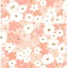 Caselio|Kids wallpaper multicolor flowers watercolor pink|Youth Style