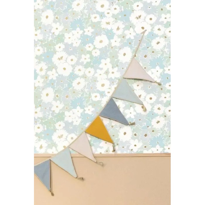 Caselio|Kindertapete bunte Blumen Pastelltöne|Jugend