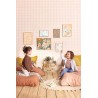 Caselio|Papier peint enfant carreaux vichy rose|Jeunesse