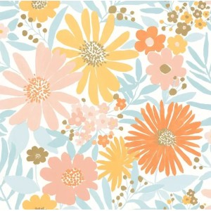 Marburg|Papier Peint floral feuilles aquarelle verte|Jeunesse