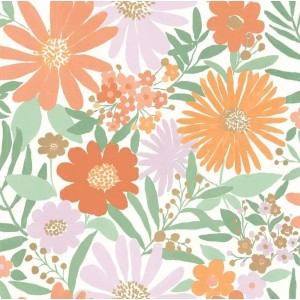 Caselio|Tapete mit kleinen Aquarellblumen|Jugend