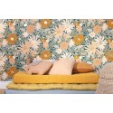 Caselio|Papier peint enfant XXL fleurs marguerites bleues et roses|Jeunesse