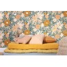 Caselio|Kinder Tapete XXL Blumen blau-rosa Margeriten|Jugend