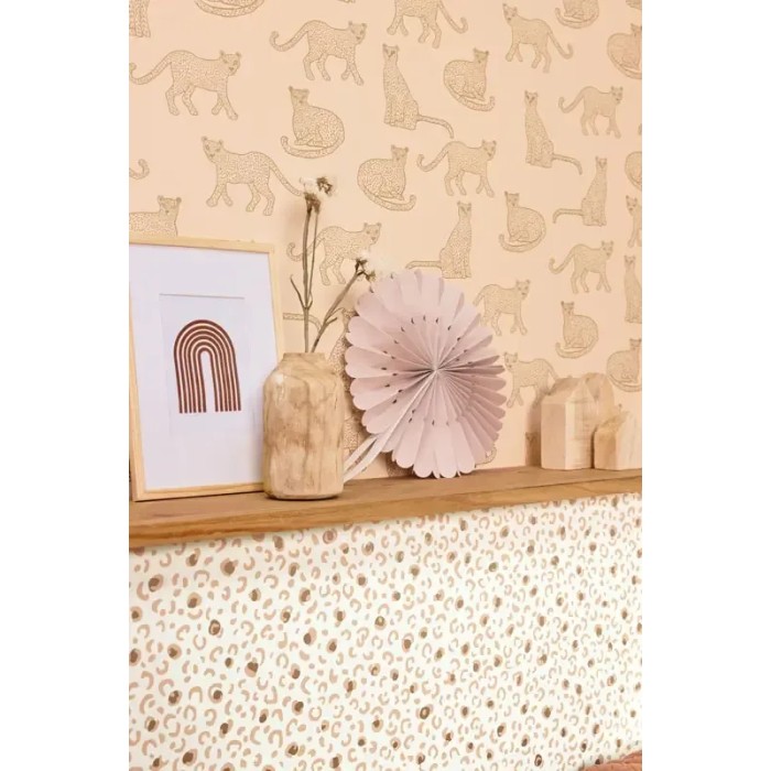 Papel pintado infantil piel leopardo rosa y dorado - Caselio Let´s Go Girls! 104450435