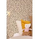 Caselio|Papier peint enfant imprimé léopard beige et doré|Imitation Peau