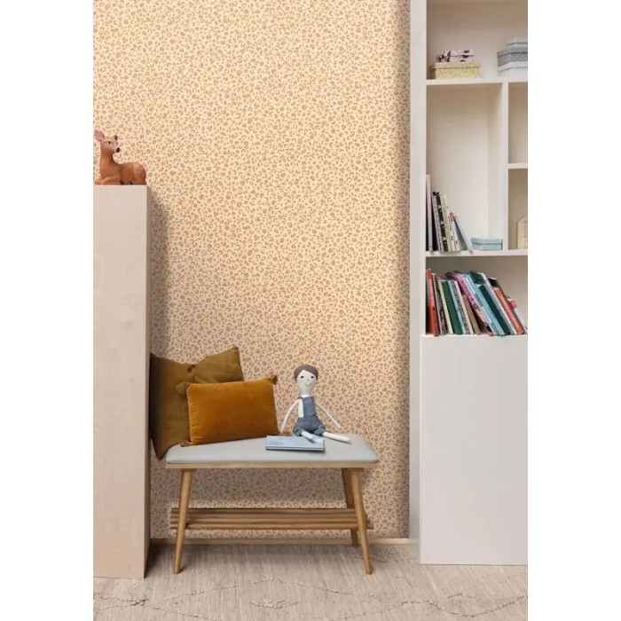 Caselio|Kids wallpaper leopard print nude pink and gold|Skin Imitation