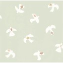 Papel pintado infantil bandada de palomas verde - Caselio Let´s Go Girls! 104507032