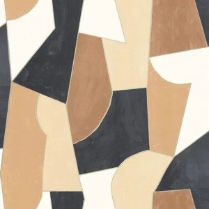 Caselio|Modern wallpaper with artistic mosaic in lilac and brown|Youth Style
